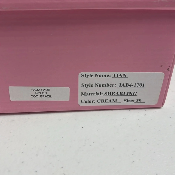 INTENTIONALLY BLANK Women’s Tian Faux Shearling Slide Sandal Cream-SZ 8.5-9 - Picture 11 of 13